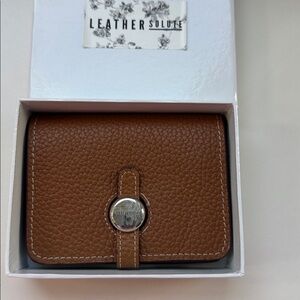 Gold mini wallet by Leathersolute🤎